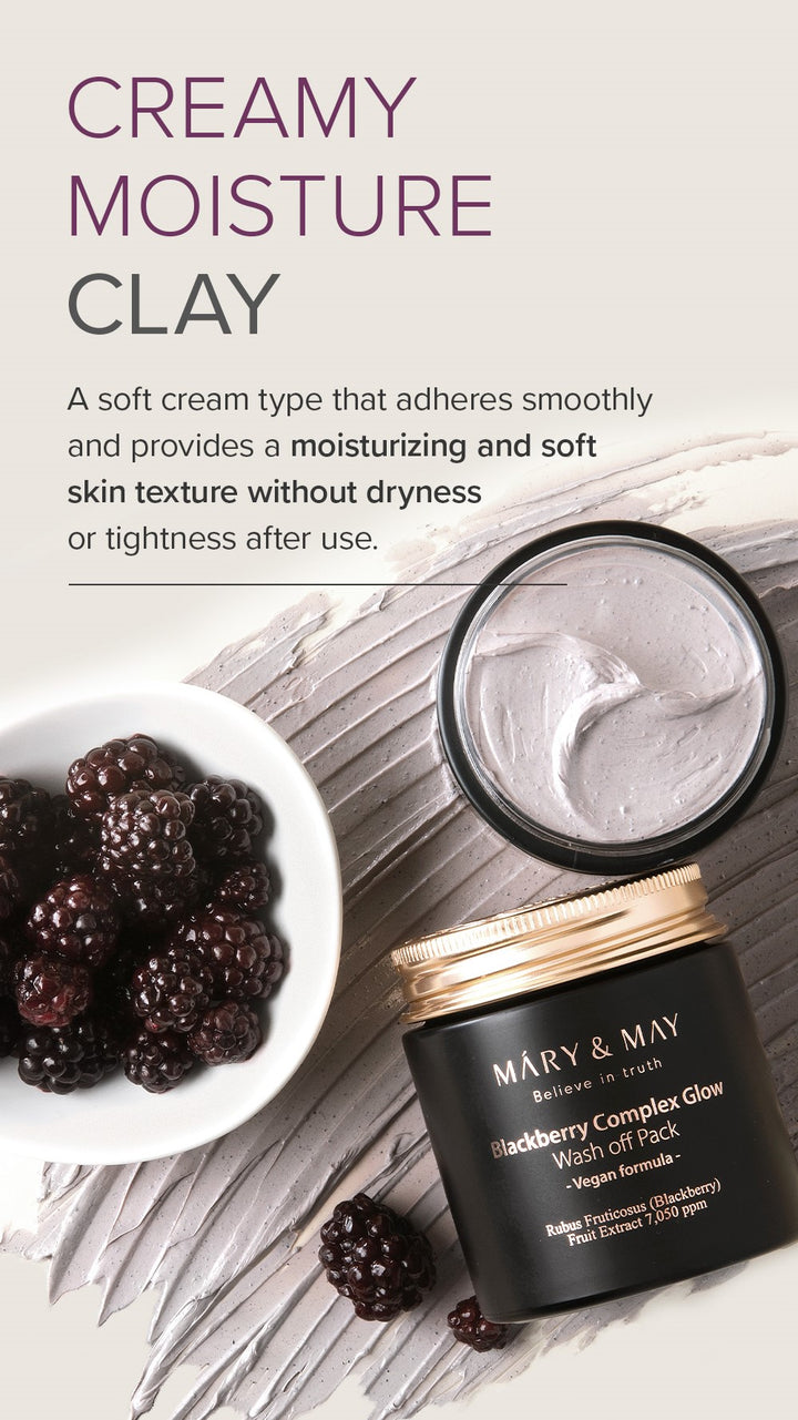 [Mary&May] Blackberry Complex Glow Wash off Pack 125g