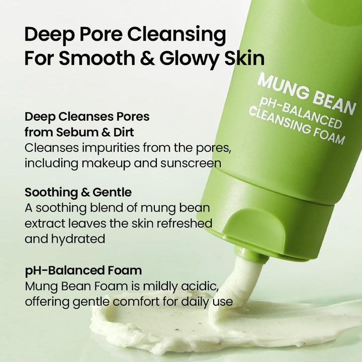 [Beplain] Mung Bean pH-Balanced Cleansing Foam 80ml