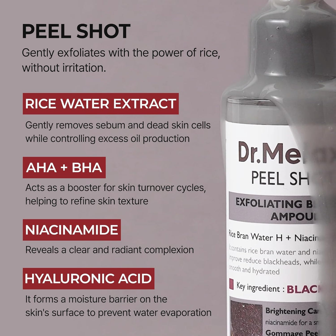 [Dr.Melaxin]  Peel Shot Glow Black Rice Peeling Ampoule 80ml